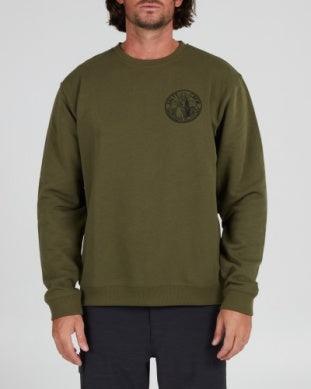 In Fishing We Trust Crew Neck, Army - Purpose-Built / Home of the Trades