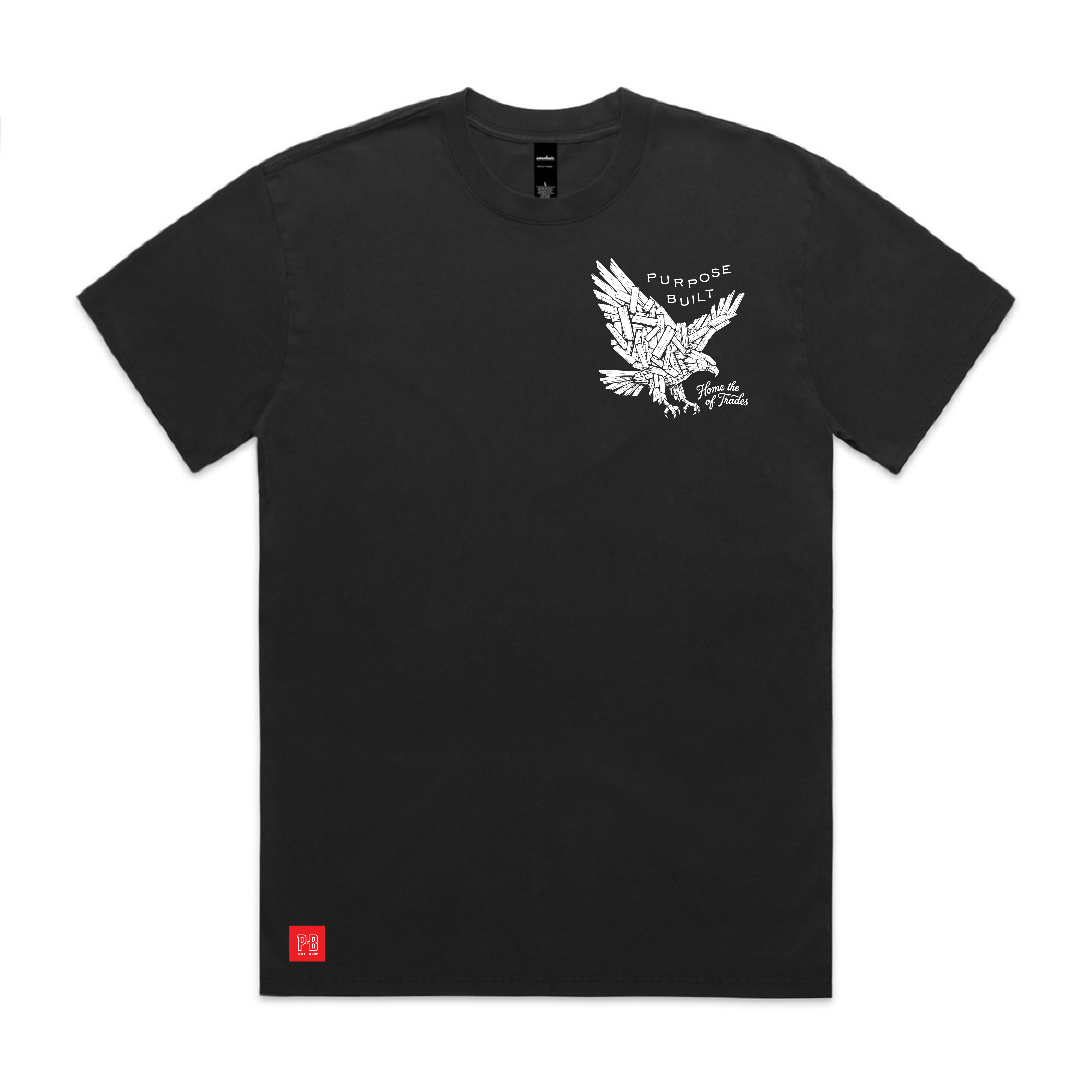 Crafted Freedom HD Tee, Faded Black