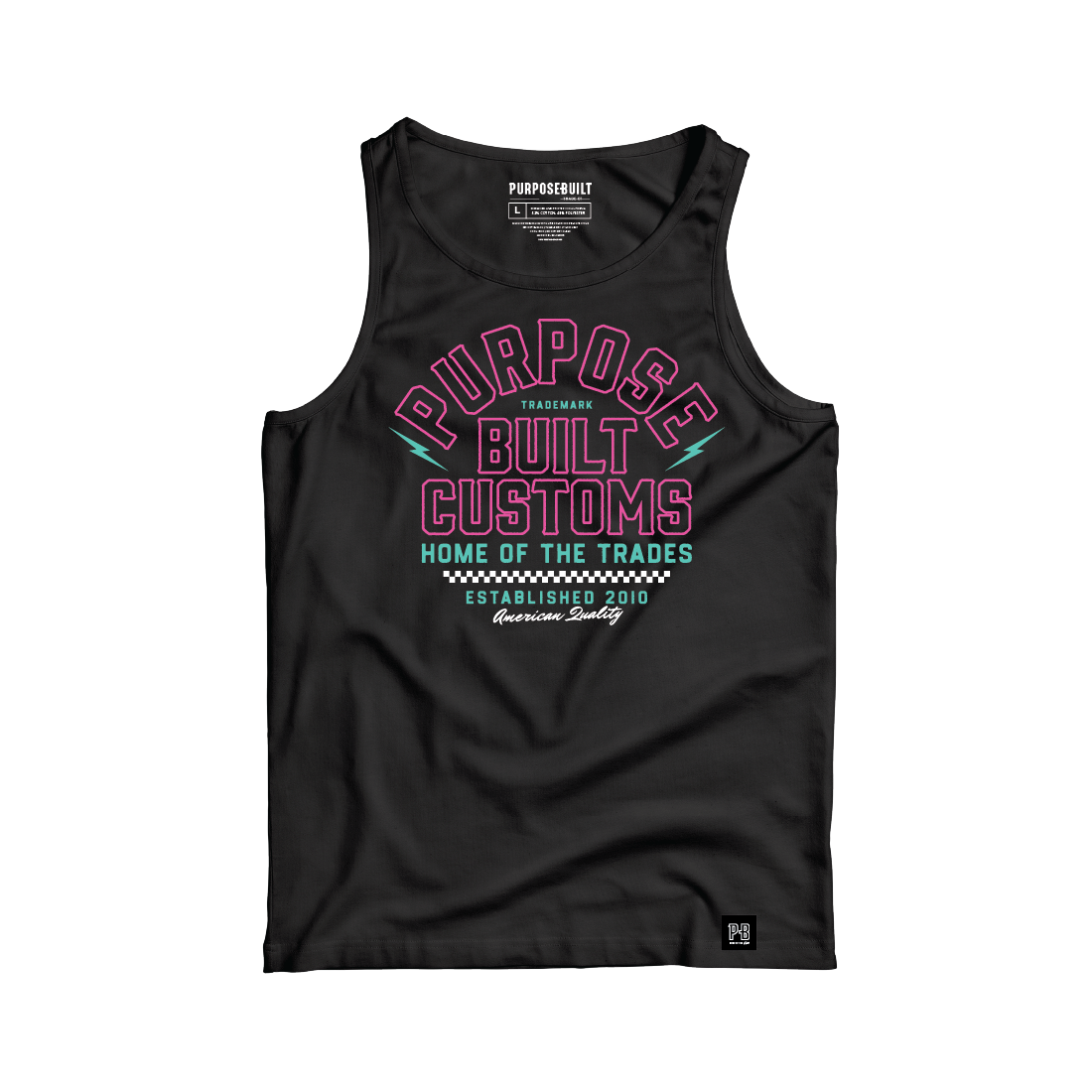 PB Customs Retro Tank, Black