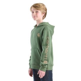Youth Long-Sleeve Graphic Sweatshirt- Bronze Green
