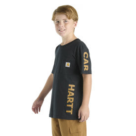 Youth Boys Short Sleeve T-Shirt - Caviar Black