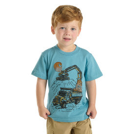 Boys Short Sleeve Construction T-Shirt - Adriatic Blue