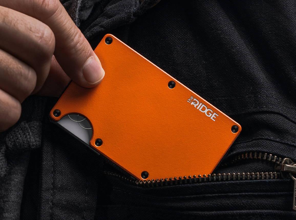 Basecamp Orange | Aluminum Minimalist Wallet - Money Clip
