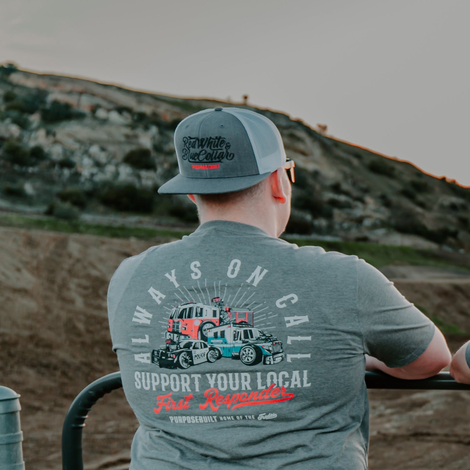 RWBC Meshback Hat - Heather Grey/Black