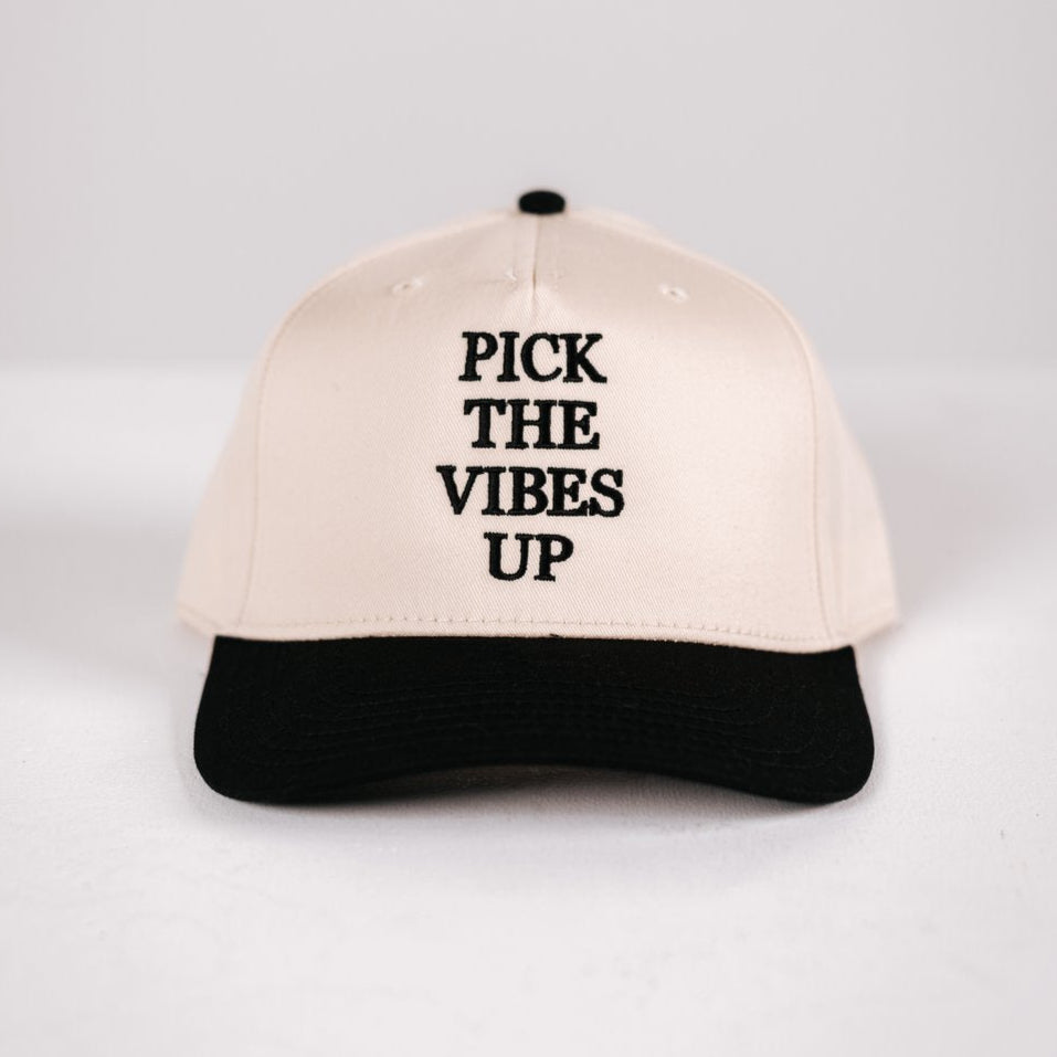 Pick the Vibes Up Hat - Natural & Black