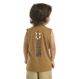 Youth Boys Sleeveless Graphic Logo T-Shirt - Carhartt Brown Heather