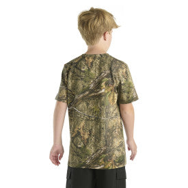 Youth Boys Short Sleeve Logo Camo T-Shirt - Mossy Oak Country DNA