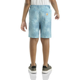 Youth Boys Carhartt LWD Cloud Camo Short - Real Teal