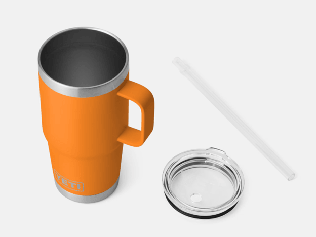 Rambler® 25 oz Mug W/Straw Lid - King Crab Orange - Purpose-Built / Home of the Trades