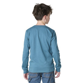 Youth Boys Long-Sleeve Pocket Logo T-Shirt - Hydro