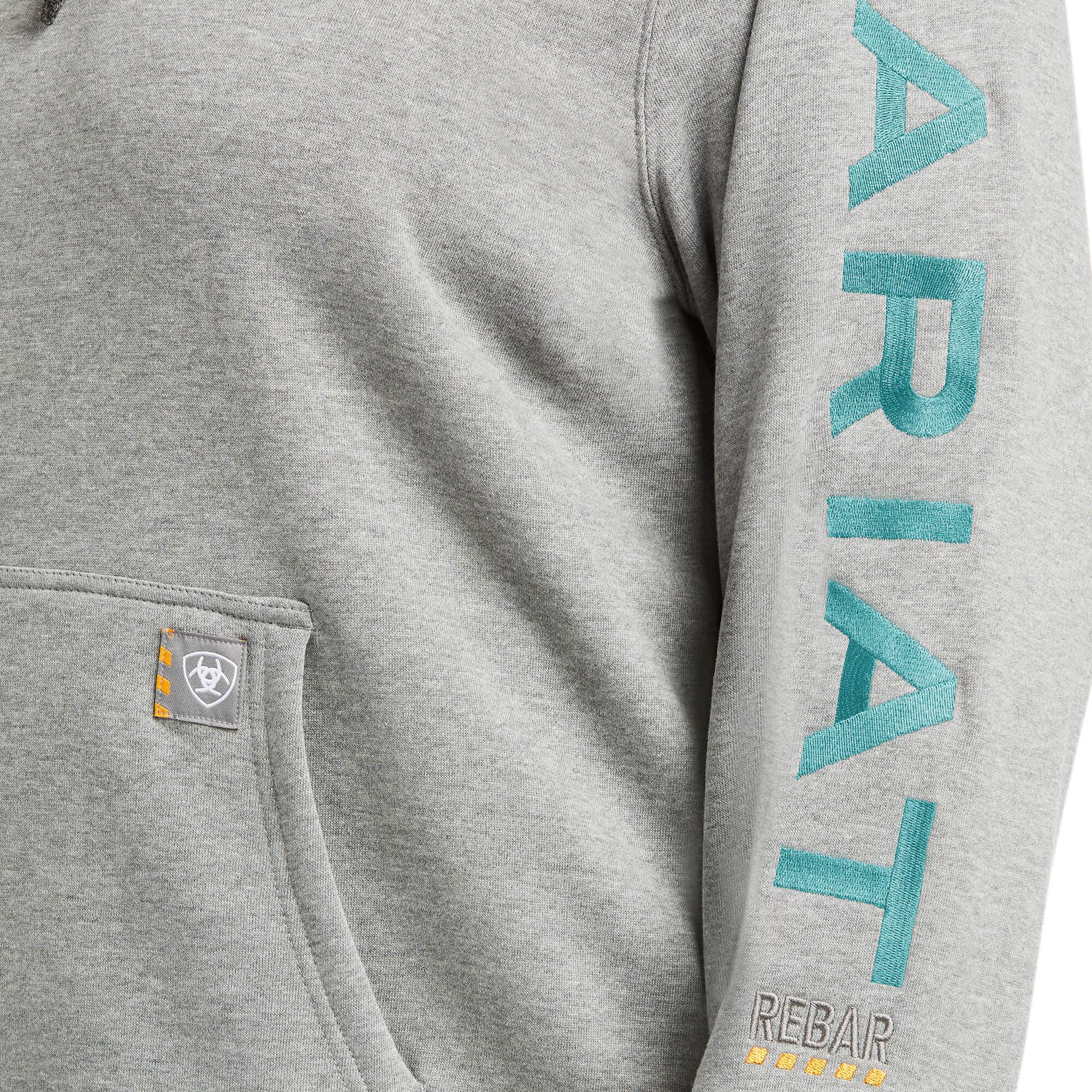 WOMENS REBAR GRAPHIC HOODIE (HEATHER GREY) - Purpose-Built / Home of the Trades