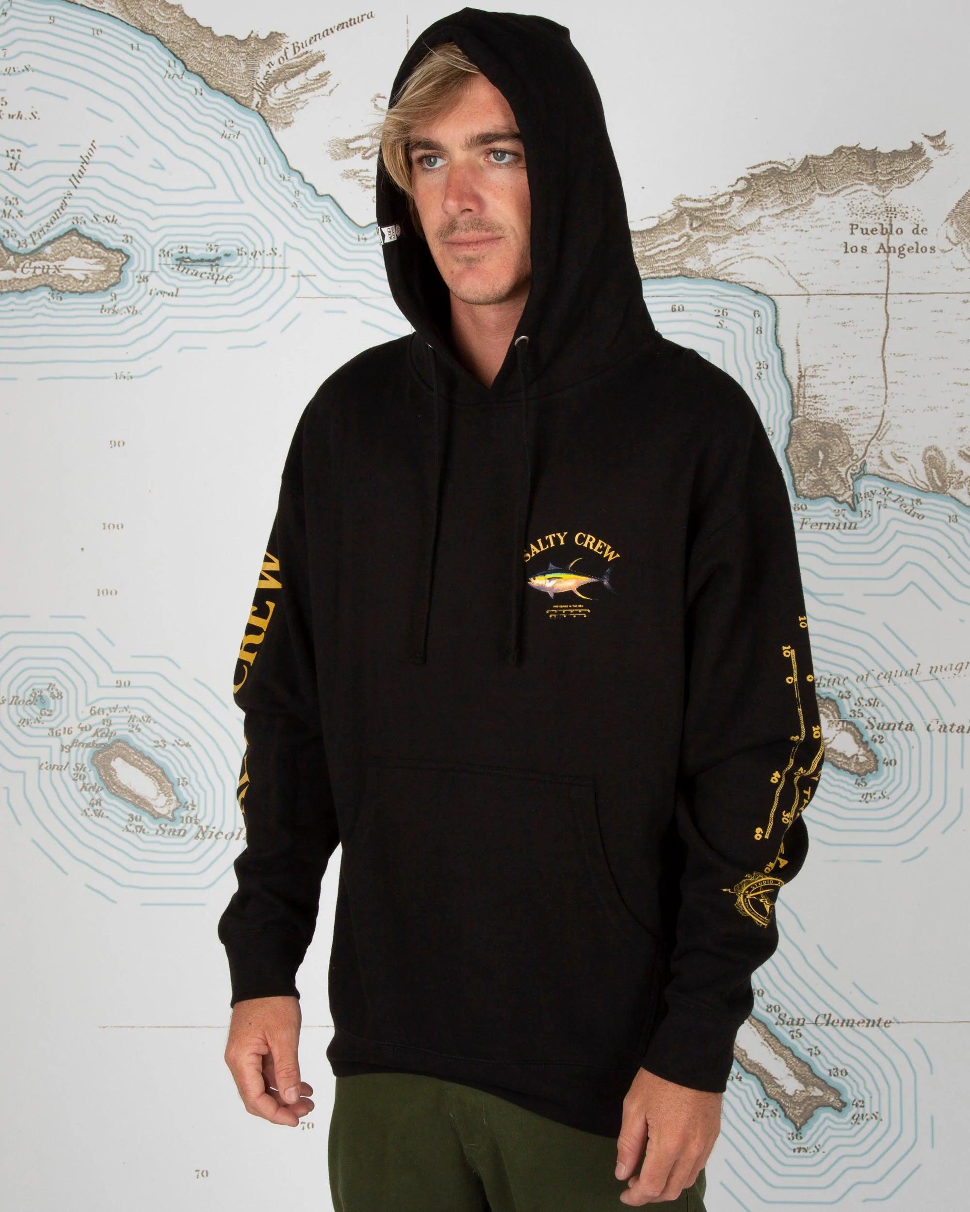 Ahi Mount Black Hood Fleece - -