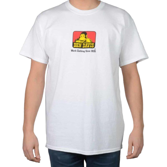 Ben Davis Logo T-Shirt: White - Purpose-Built / Home of the Trades