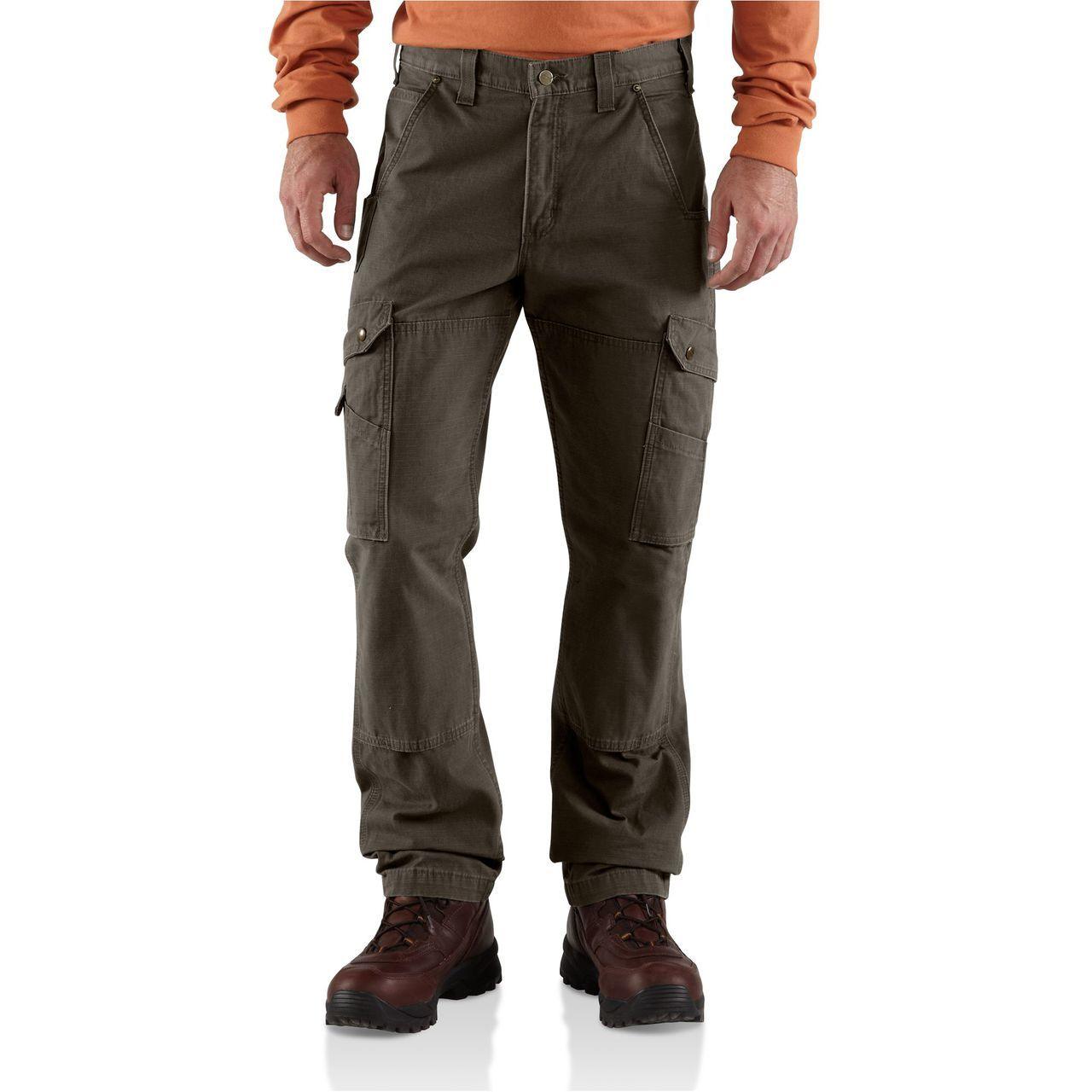 Men'S Ripstop Cargo Work Pants (Dark Brown) - Purpose-Built / Home of the Trades