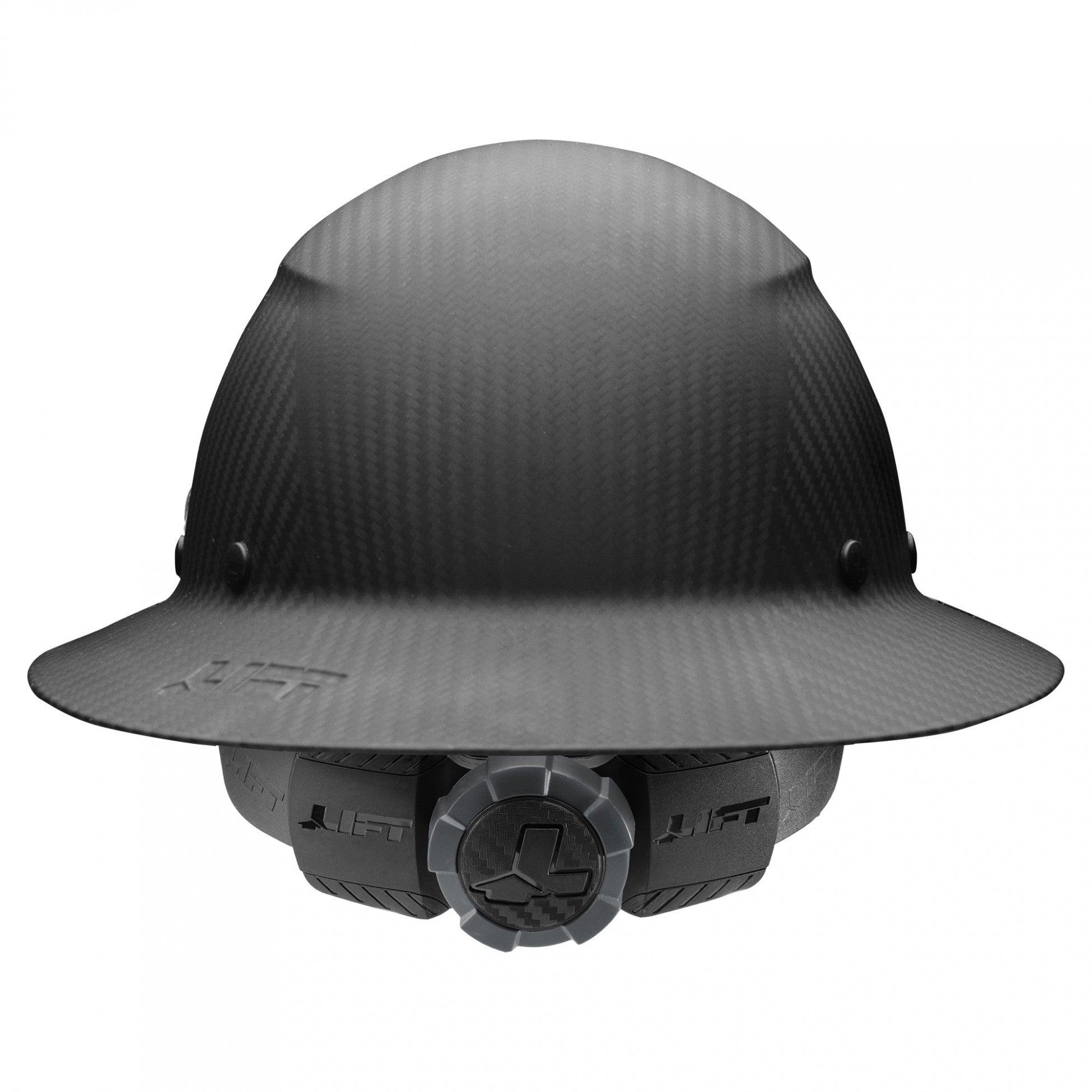 DAX Carbon Fiber Full Brim Hardhat (Matte Black) - Purpose-Built / Home of the Trades