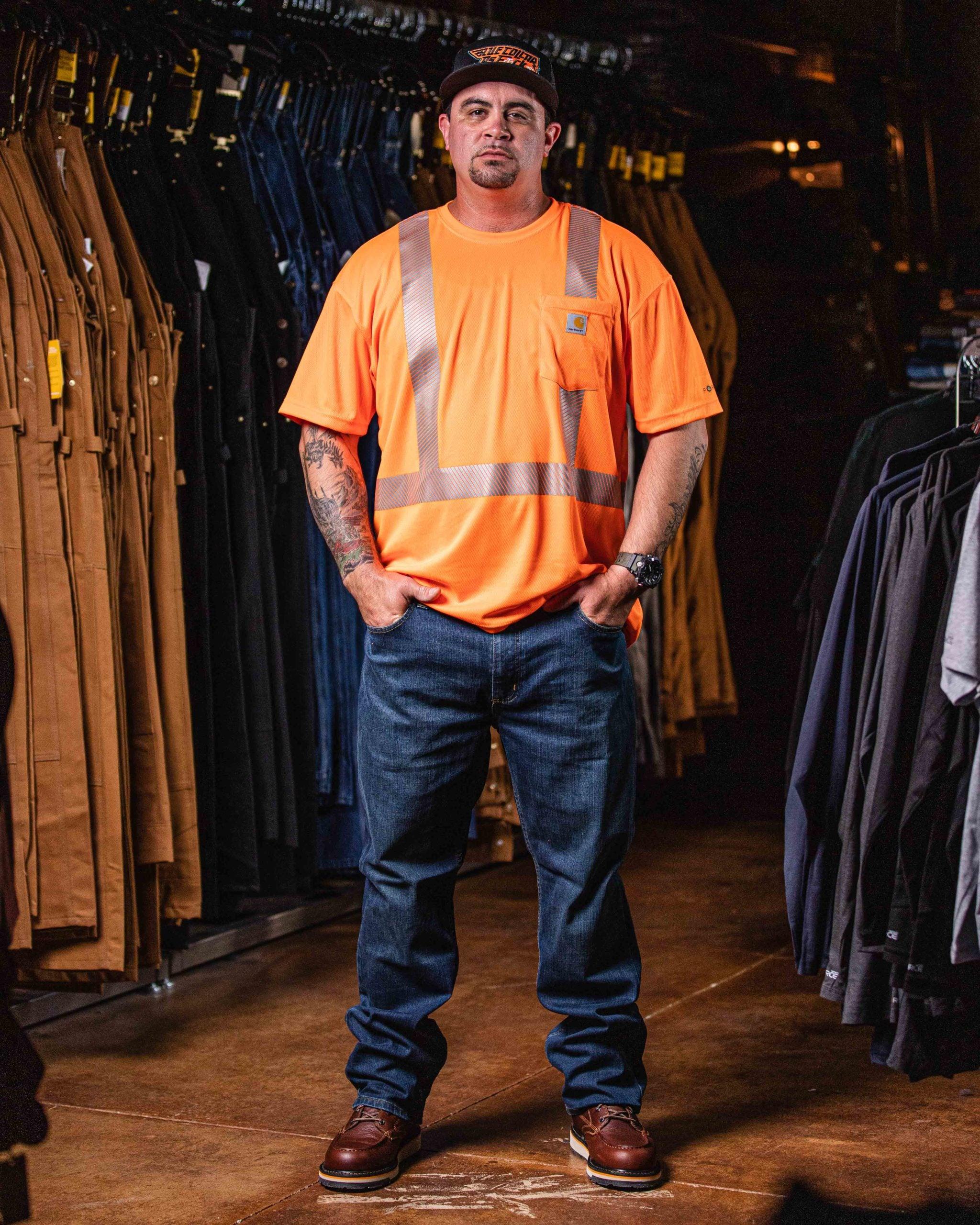 Class 3 High Visibility Force Short Sleeve T-Shirt - Brite Orange - Purpose-Built / Home of the Trades