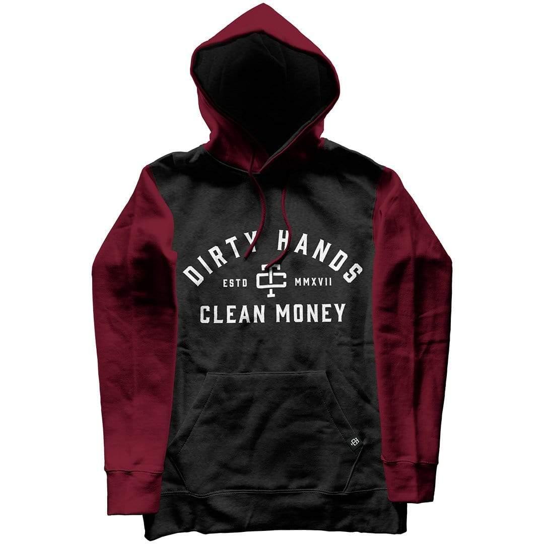 DHCM Hoodie: Charcoal/Burgundy - Purpose-Built / Home of the Trades