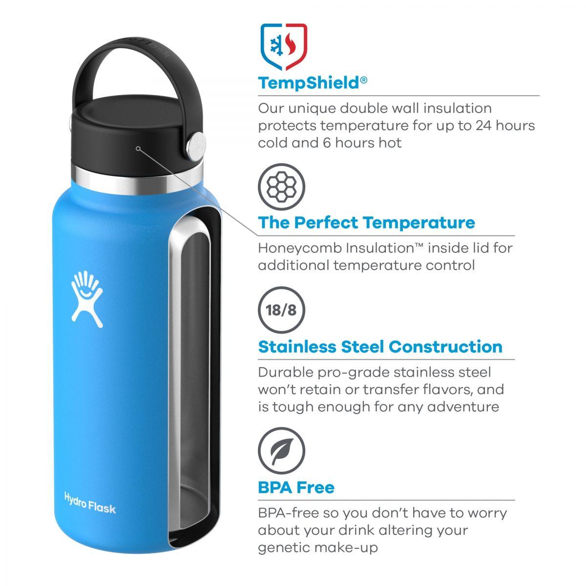 40oz Water Bottle Stainless Steel Vacuum Double Wall Insulation