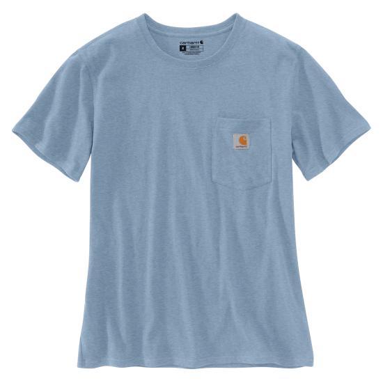 Women'S WK87 Workwear Pocket Short Sleeve T-Shirt - Alpine Blue Heather - Purpose-Built / Home of the Trades