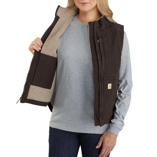Women’s Sherpa Mock Neck Vest - Black - Purpose-Built / Home of the Trades
