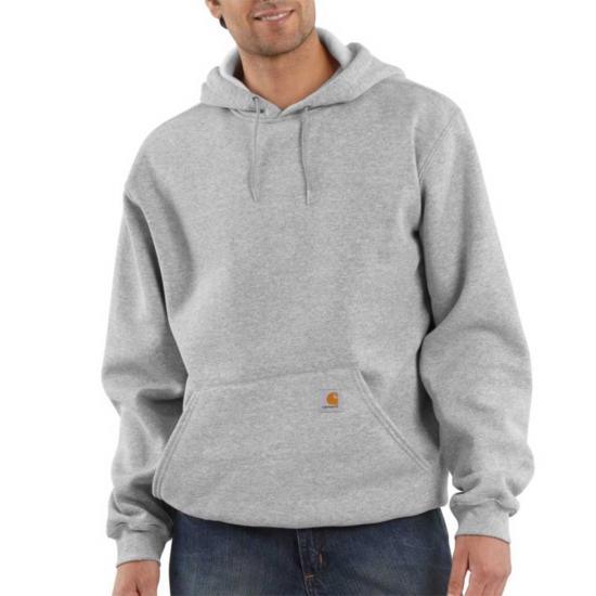 K121 - Midweight Hooded Sweatshirt, Heather Grey - Purpose-Built / Home of the Trades