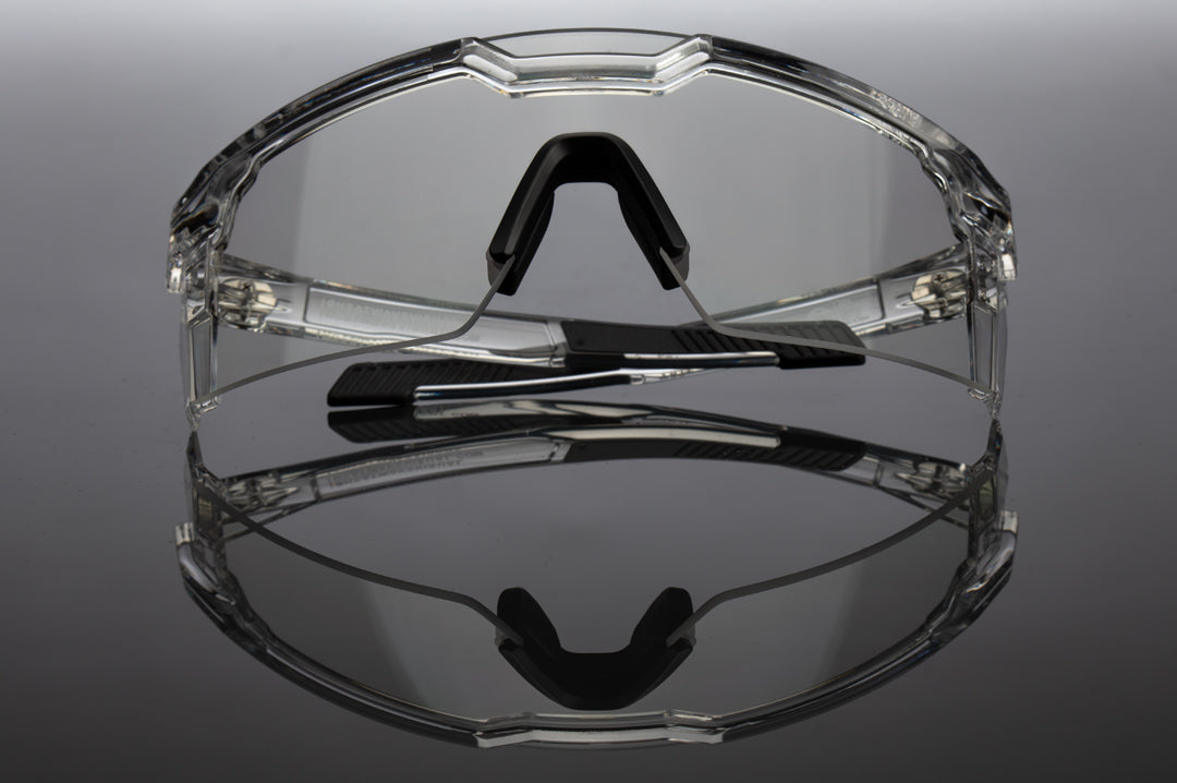 FUTURE TECH SUNGLASSES: VAPOR CLEAR FRAME CLEAR LENS Z87+