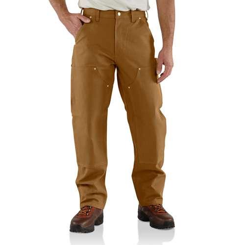 Men's Loose-Fit Firm Duck Double-Front Work Pants - Brown - Purpose-Built / Home of the Trades