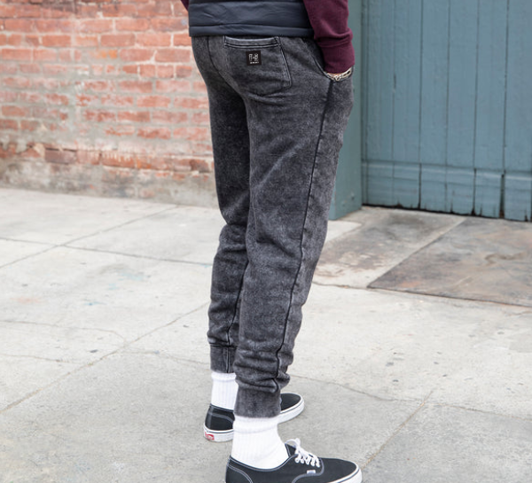 The Script Fleece Sweatpants, Black Mineral