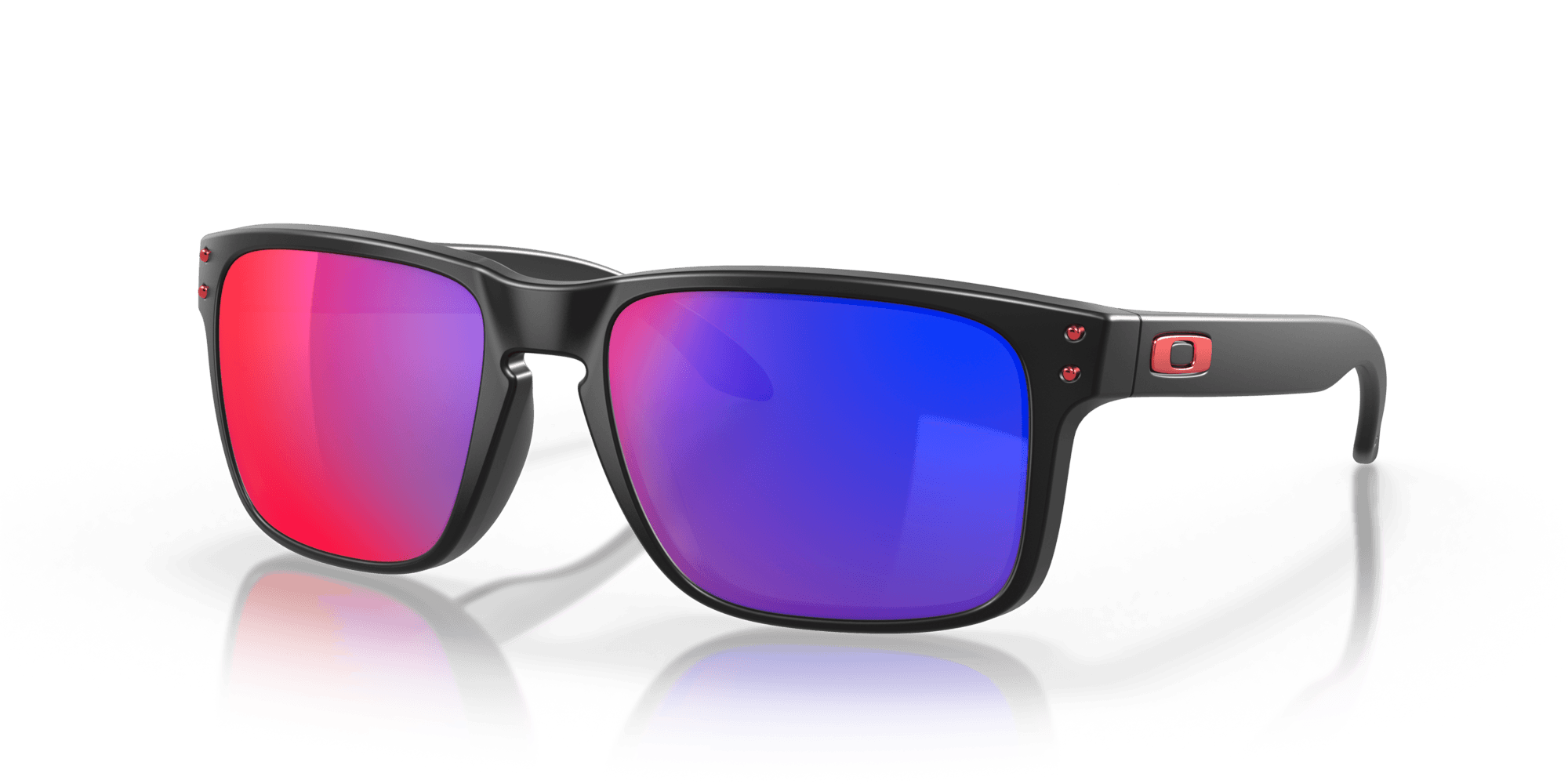 Holbrook Sunglasses - Matte Black/Red Iridium Lenses