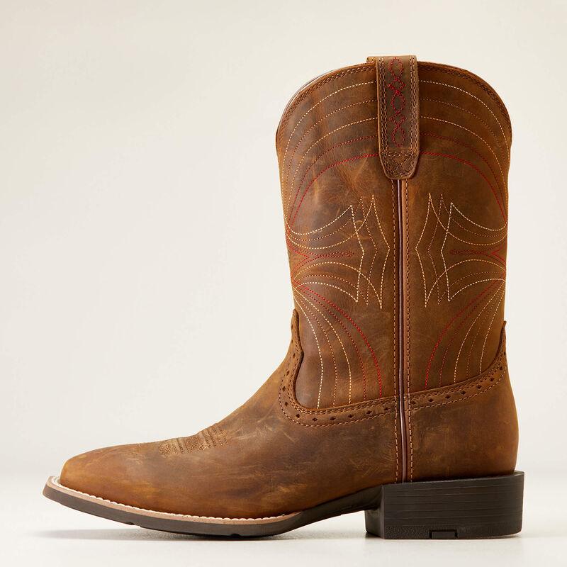 Sport Wide Square Toe Western Boot - Distressed Brown - Purpose-Built / Home of the Trades