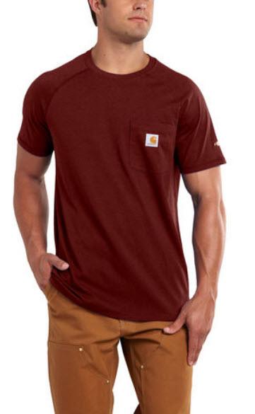 Delmont Force Cotton Short Sleeve T-Shirt - Red Brown Heather - Purpose-Built / Home of the Trades