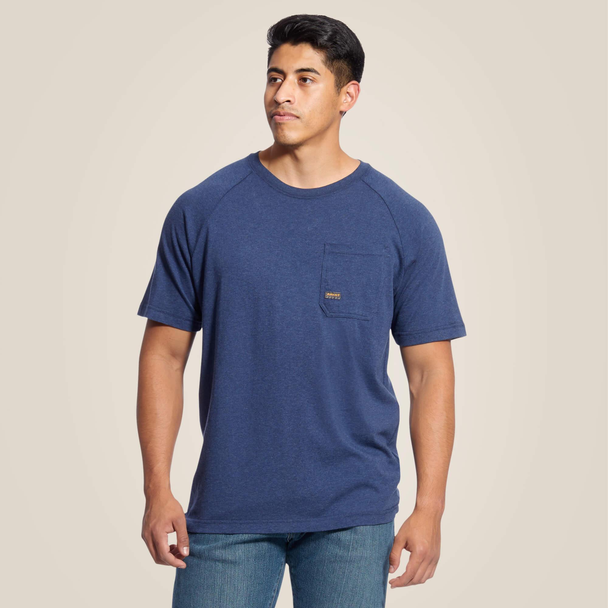 Rebar Cotton Strong T-Shirt - Navy Heather - Purpose-Built / Home of the Trades