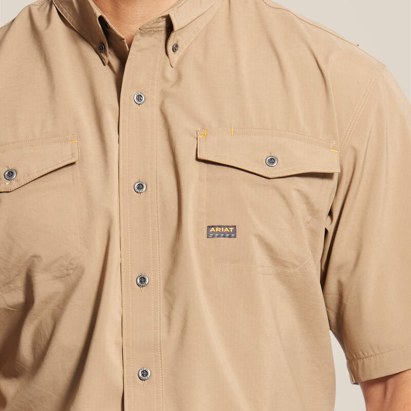 Rebar Made Tough VentTEK DuraStretch Work Shirt - Khaki