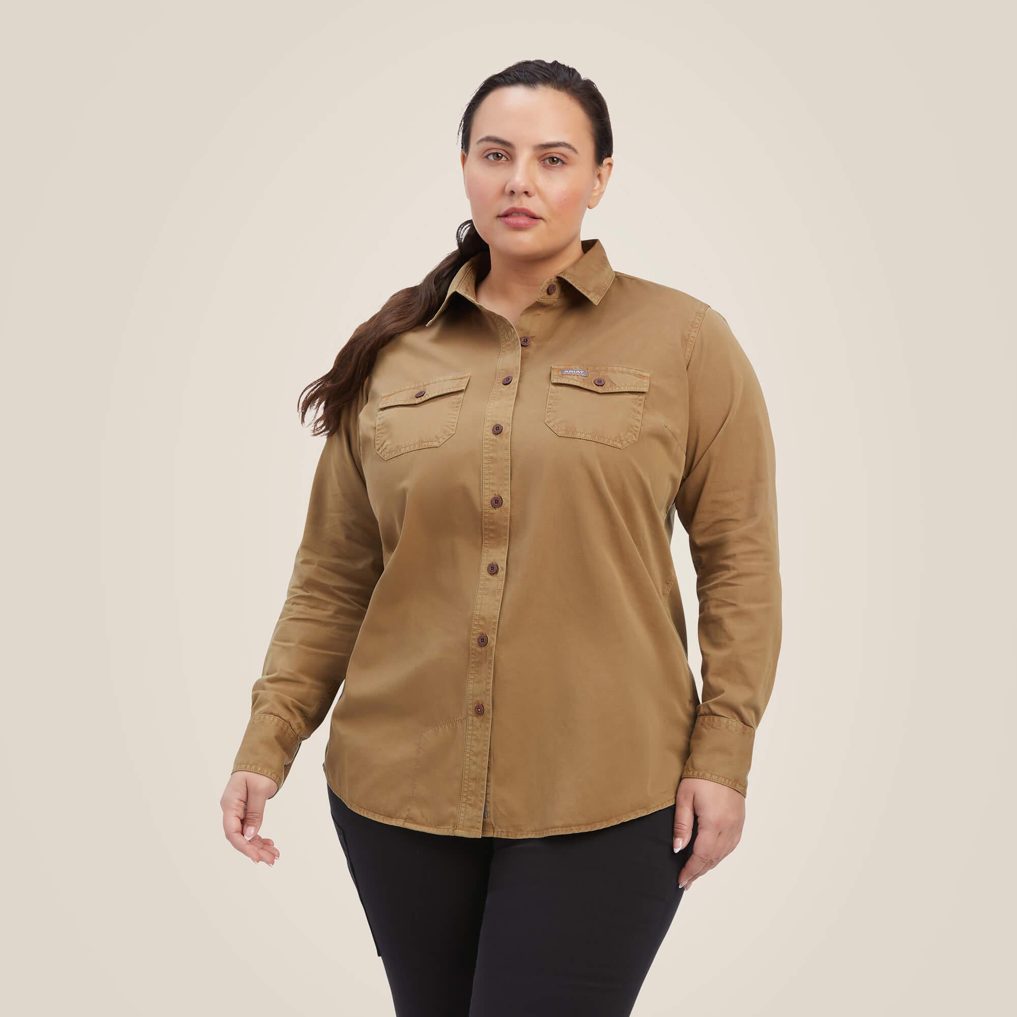 Women's Rebar Washed Twill Work Shirt - Khaki - Purpose-Built / Home of the Trades