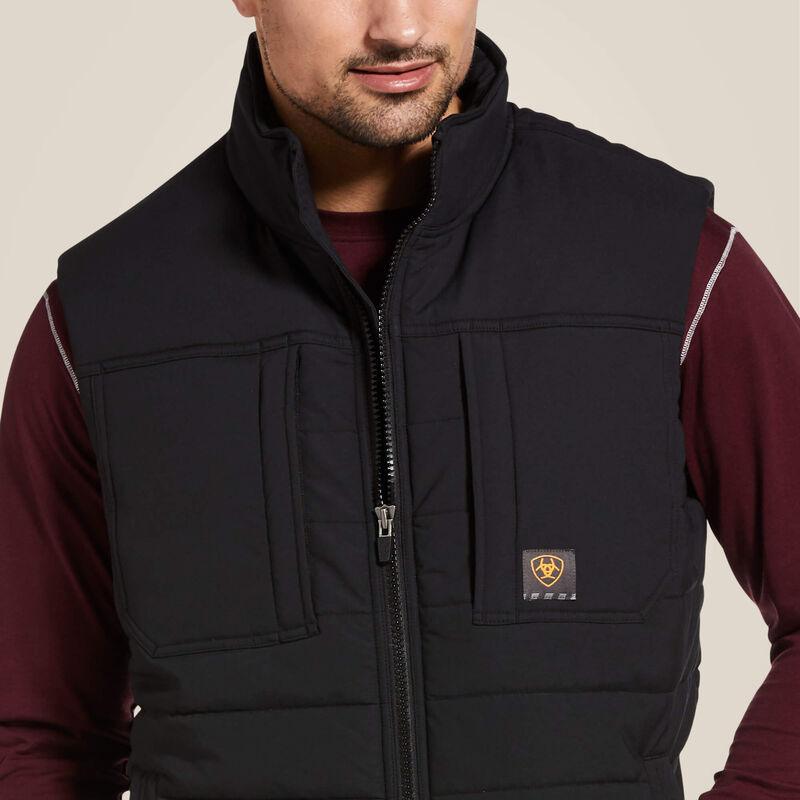 Rebar Valiant Stretch Canvas Water Resistant Insulated Vest - Black