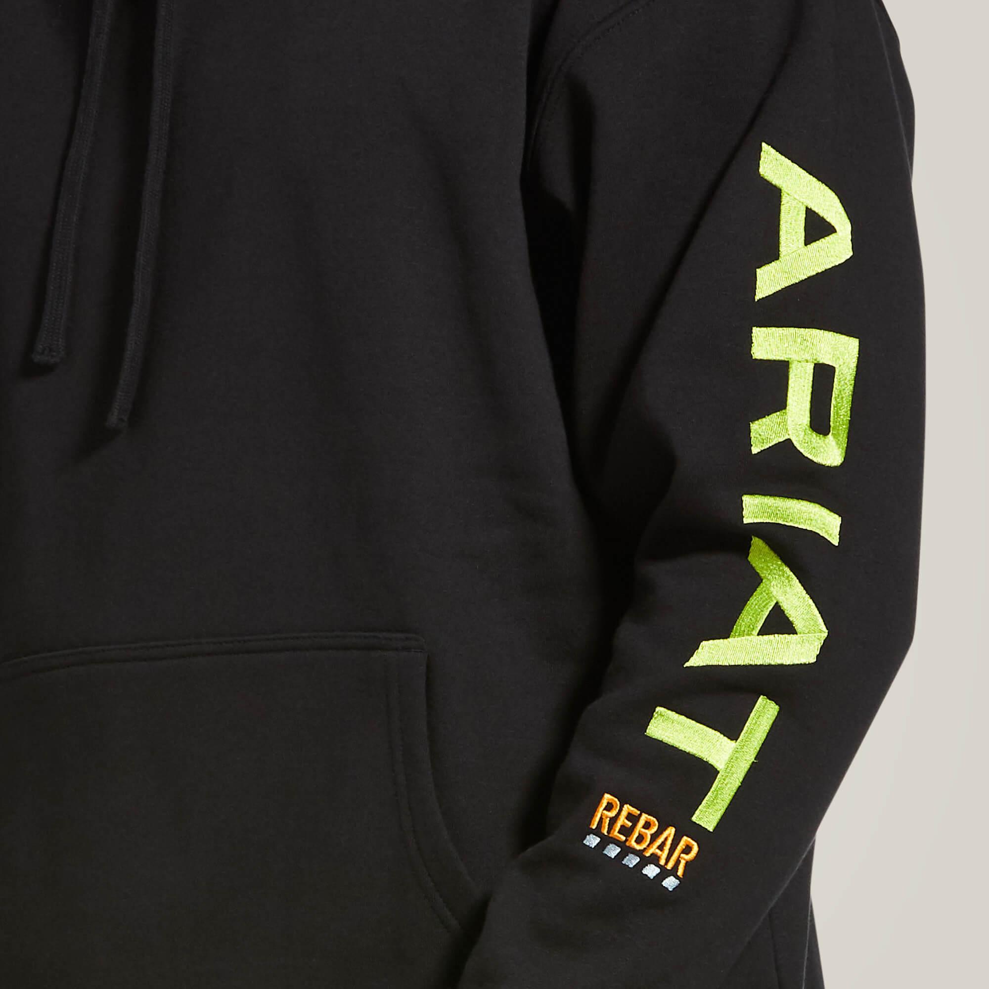 Rebar Graphic Hoodie - Black / Lime - Purpose-Built / Home of the Trades