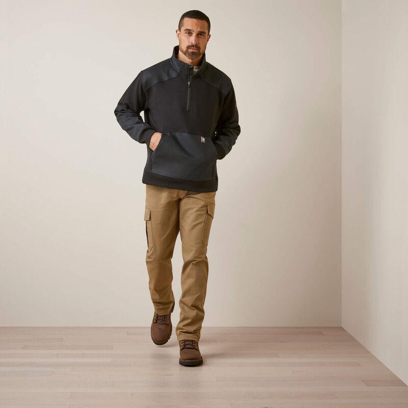 Rebar workman duracanvas 1/4 zip sweatshirt - Black - Purpose-Built / Home of the Trades