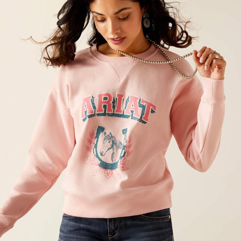 Women's College Sweatshirt - Blushing Rose - Purpose-Built / Home of the Trades