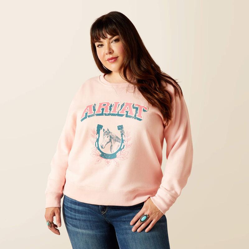 Women's College Sweatshirt - Blushing Rose - Purpose-Built / Home of the Trades