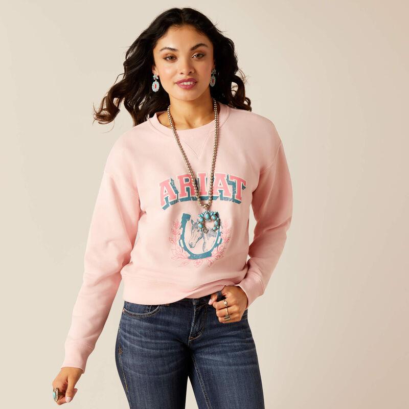 Women's College Sweatshirt - Blushing Rose - Purpose-Built / Home of the Trades