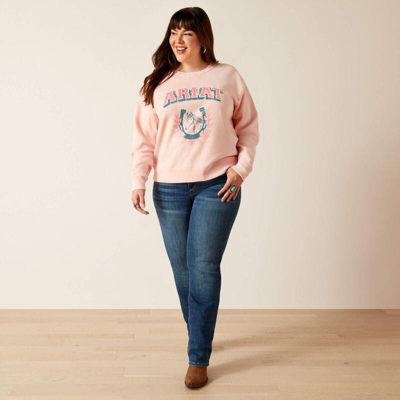 Women's College Sweatshirt - Blushing Rose - Purpose-Built / Home of the Trades