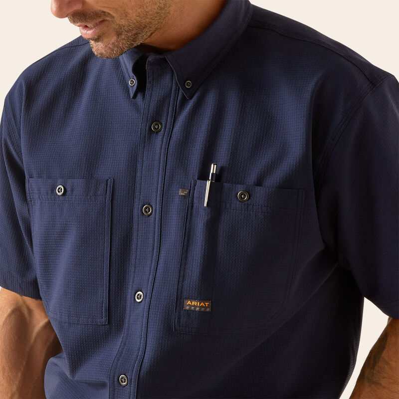 Rebar Made Tough 360 AirFlow Work Shirt, Navy