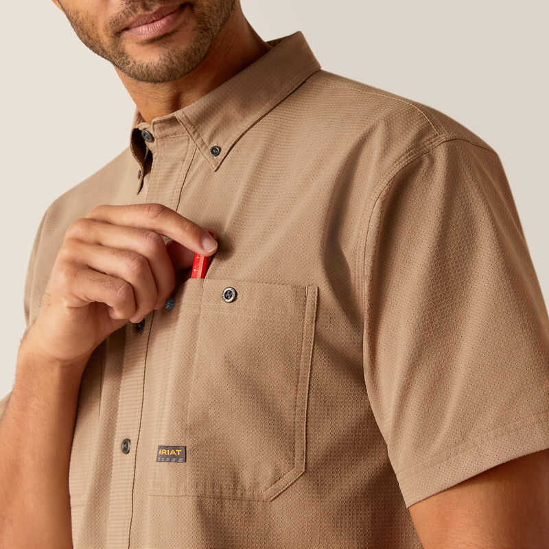 Rebar Made Tough 360 AirFlow Work Shirt, Khaki