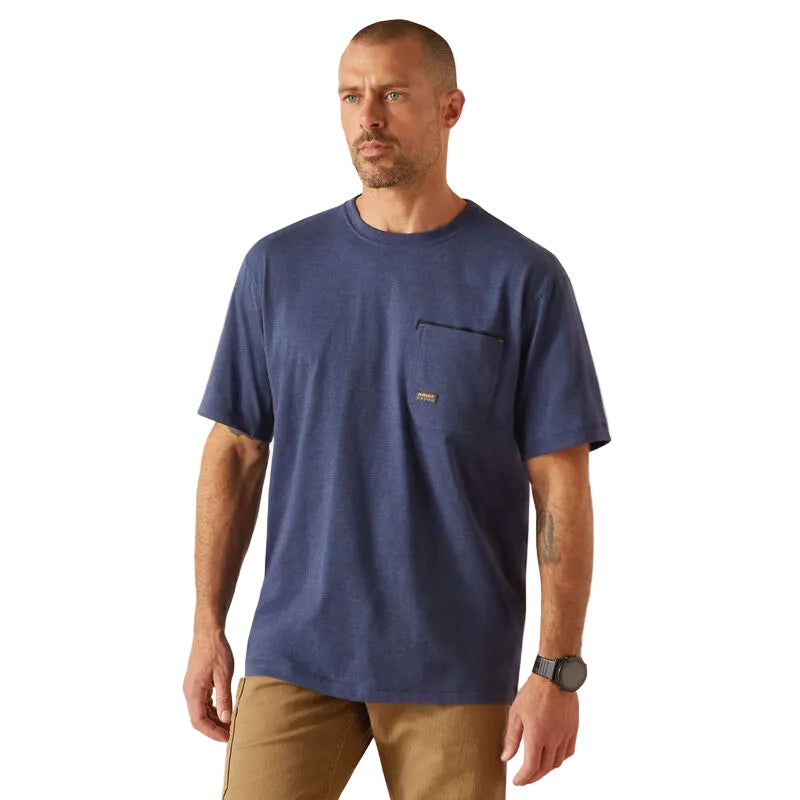 Rebar Workman Born For This T-Shirt - Navy Heather/USA