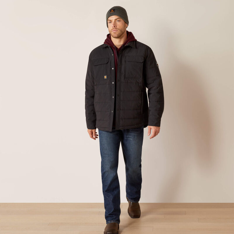 Rebar Cordura Ripstop Insulated Shirt Jacket - Black