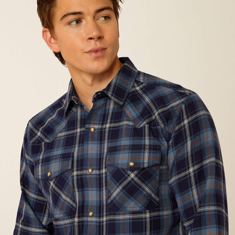 Hugo Retro Long Sleeve  Shirt - Maritime Blue