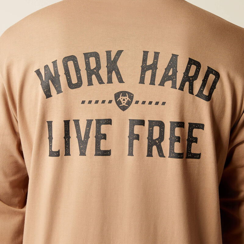 Rebar Cotton Strong WHLF T-Shirt Long Sleeve - Rebar Khaki