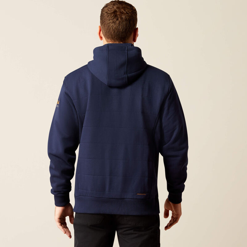 Rebar All-Weather Insulated Full Zip Hoodie - Navy