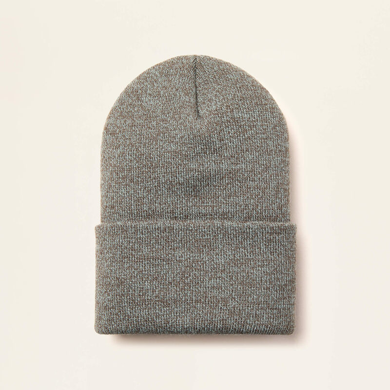 American Outdoors Patch Beanie - Balsam Green/Dark Grey