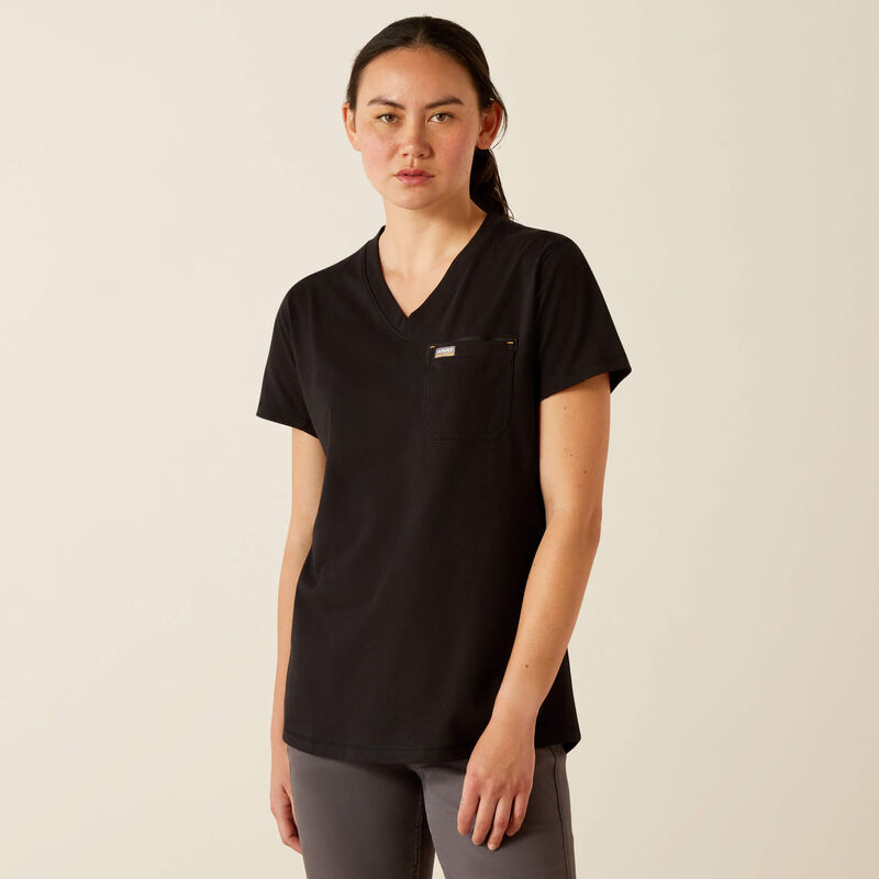 Women's Workman Rose T-Shirt, S/S, Black